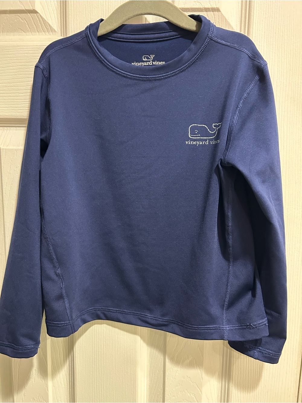 Vineyard Vines Boys' Navy Long-Sleeve Performance Tee